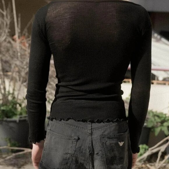 baserange Black Disc Long Sleeve Top - Picture 3 of 6
